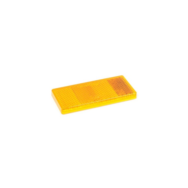 Catadiottro Rettangolare Adesivo Arancio 69X31MM (Singolo) 101579