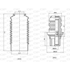 Kit Parapolvere Ammortizzatore DCK5008.04 - 80-DCK5008.04 - 80-DCK5008.04