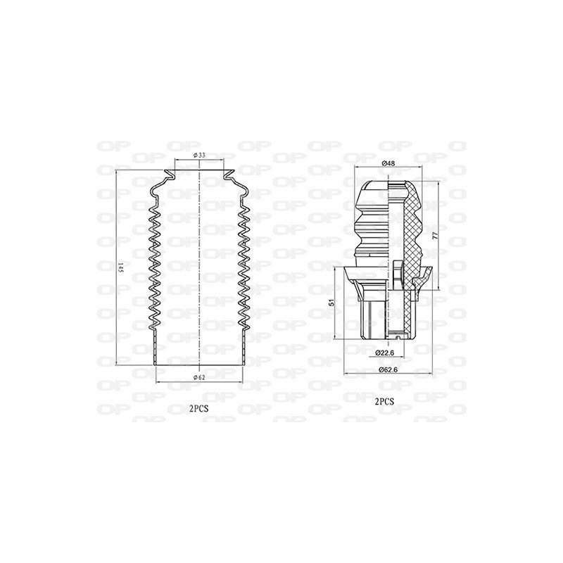 Kit Parapolvere Ammortizzatore DCK5008.04