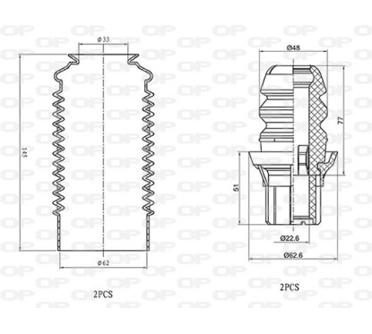 Kit Parapolvere Ammortizzatore DCK5008.04 - 80-DCK5008.04 - 80-DCK5008.04