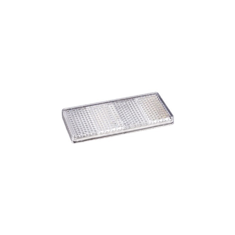 Catadiottro Rettangolare Adesivo Bianco 69X31MM (Singolo) 105665