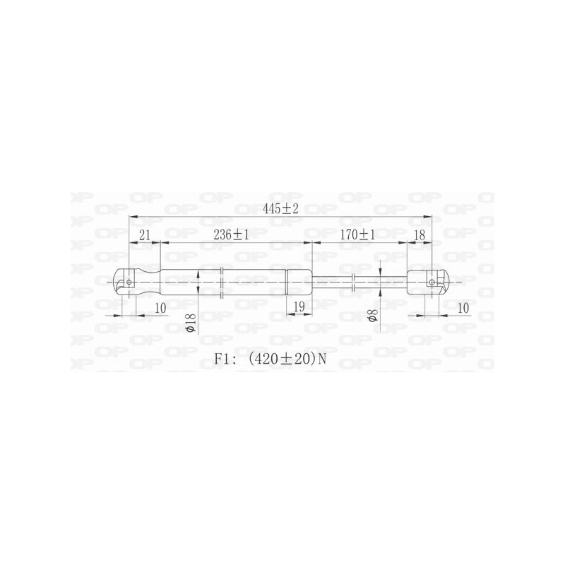 Molla A Gas Portellone posteriore destro/Sinistro per Citroen C3 e Nissan Micra (K14) GSR6023.00