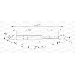 Molla A Gas Portellone posteriore destro/Sinistro per Alfa Romeo 147 (937) GSR6035.00