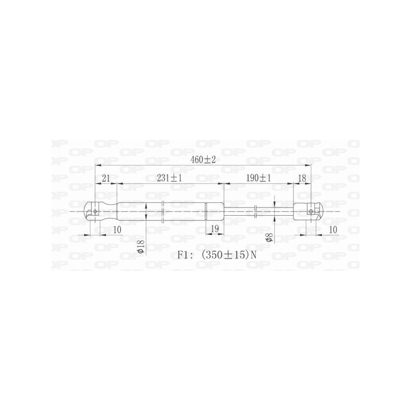 Molla A Gas Portellone posteriore destro/Sinistro per Fiat 500 (312) GSR6040.00