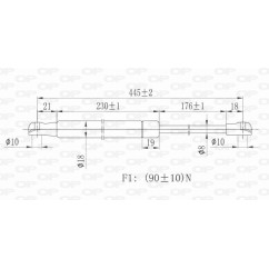 Molla A Gas Portellone posteriore destro/Sinistro per Smart Fortwo GSR6058.00