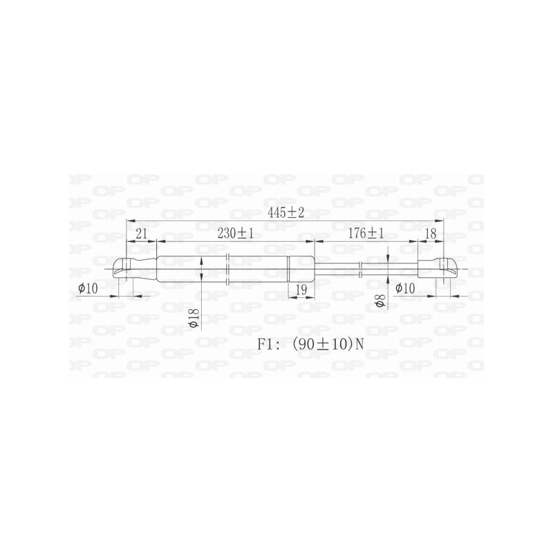 Molla A Gas Portellone posteriore destro/Sinistro per Smart Fortwo GSR6058.00