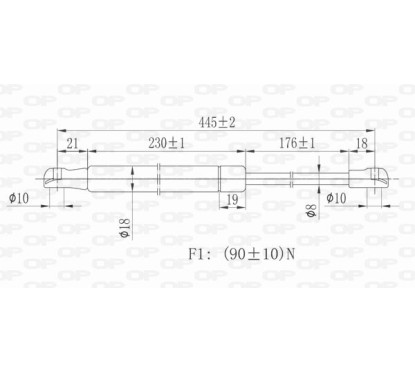 Molla A Gas Portellone posteriore destro/Sinistro per Smart Fortwo GSR6058.00 - 80-GSR6058.00 - 80-GSR6058.00