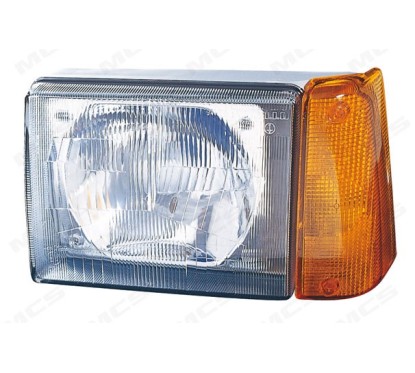Proiettore F1055D Fiat Panda Dx.arancio As/H4 327001055