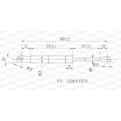 Molla A Gas Portellone posteriore destro/Sinistro per Peugeot 207 GSR6086.00 - 80-GSR6086.00 - 80-GSR6086.00