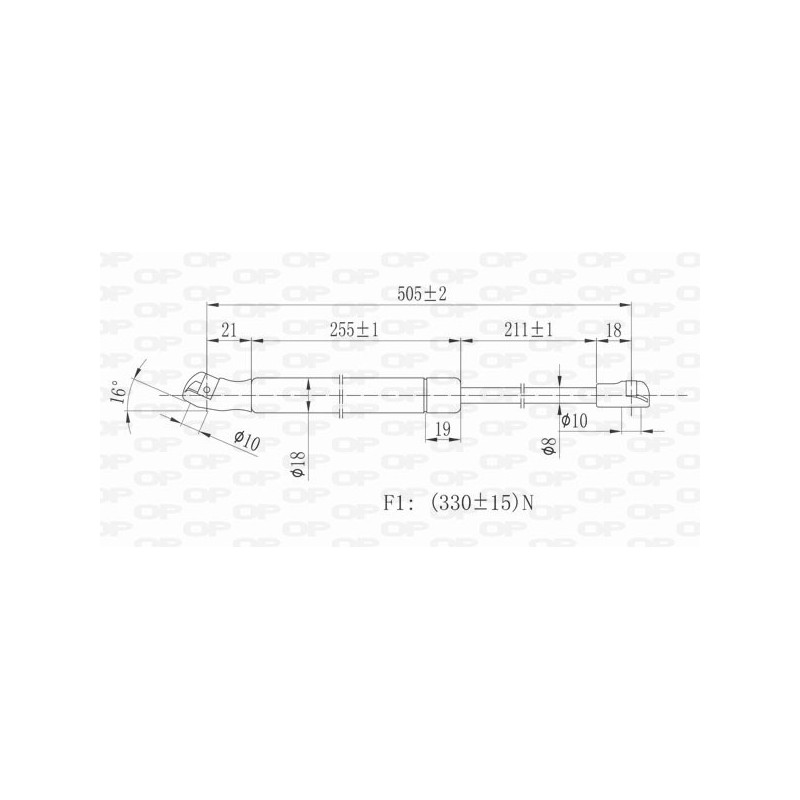 Molla A Gas Portellone posteriore destro/Sinistro per Peugeot 207 GSR6086.00