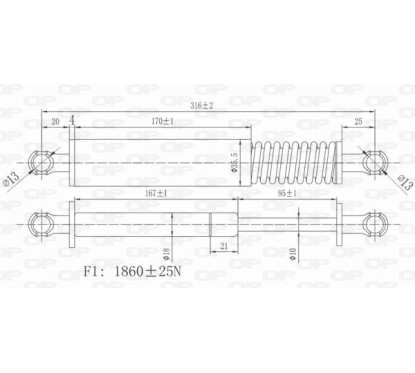 Molla A Gas Portellone posteriore destro/Sinistro per Volkswagen Touareg GSR6125.00 - 80-GSR6125.00 - 80-GSR6125.00