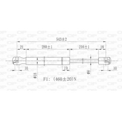 Molla A Gas Portellone posteriore destro/Sinistro per Mercedes Classe B (W245) e Classe B (W246) GSR6180.00 - 80-GSR6180.00