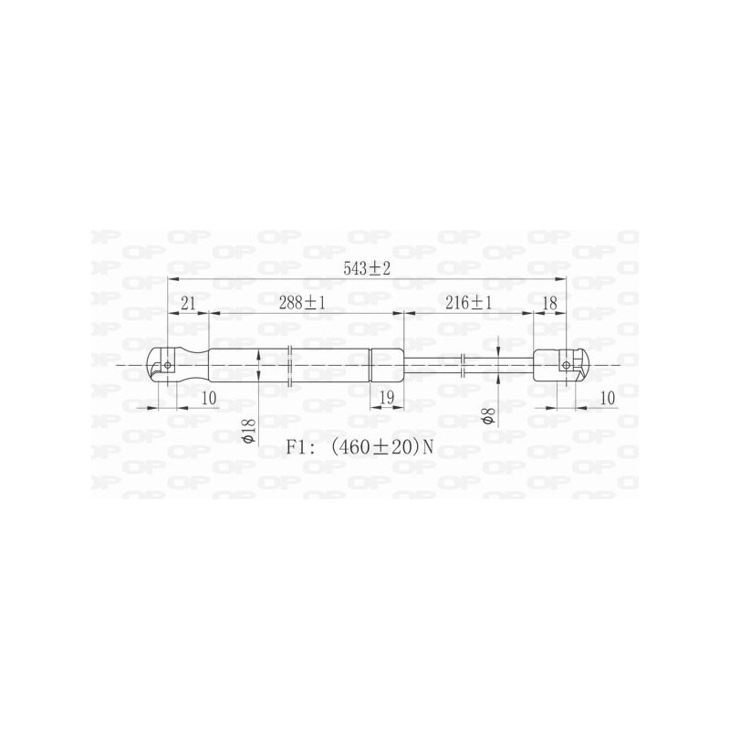 Molla A Gas Portellone posteriore destro/Sinistro per Mercedes Classe B (W245) e Classe B (W246) GSR6180.00