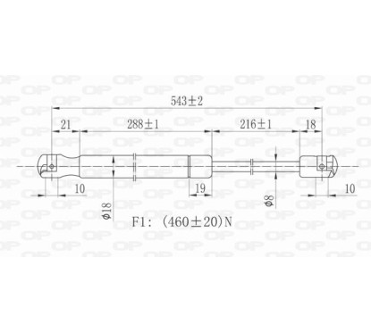 Molla A Gas Portellone posteriore destro/Sinistro per Mercedes Classe B (W245) e Classe B (W246) GSR6180.00 - 80-GSR6180.00