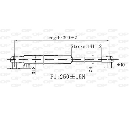 Molla A Gas Cofano anteriore destro/Sinistro per Alfa Romeo Giulietta GSR6583.00 - 80-GSR6583.00 - 80-GSR6583.00