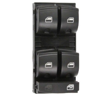 Blocco 4 Interruttori Porta anteriore sinistro Nero (Per per Audi A3 (8P1), A6 (4F*) e A6 (4F2) e altri modelli ADP76001 -