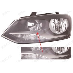 Proiettore F4265 Vw Volkswagen Polo dal 2009 Comfort sinistro 327004265 - 30-327004265 - 30-327004265