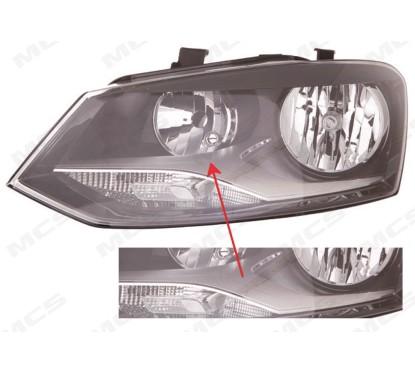 Proiettore F4265 Vw Volkswagen Polo dal 2009 Comfort sinistro 327004265