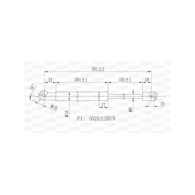 Molla A Gas Portellone posteriore destro/Sinistro per Citroen C4 Picasso GSR6147.00