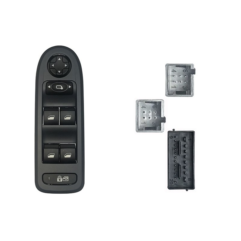 Pulsantiera Porta anteriore sinistro (26 Pin) per Peugeot 308 PGP76007