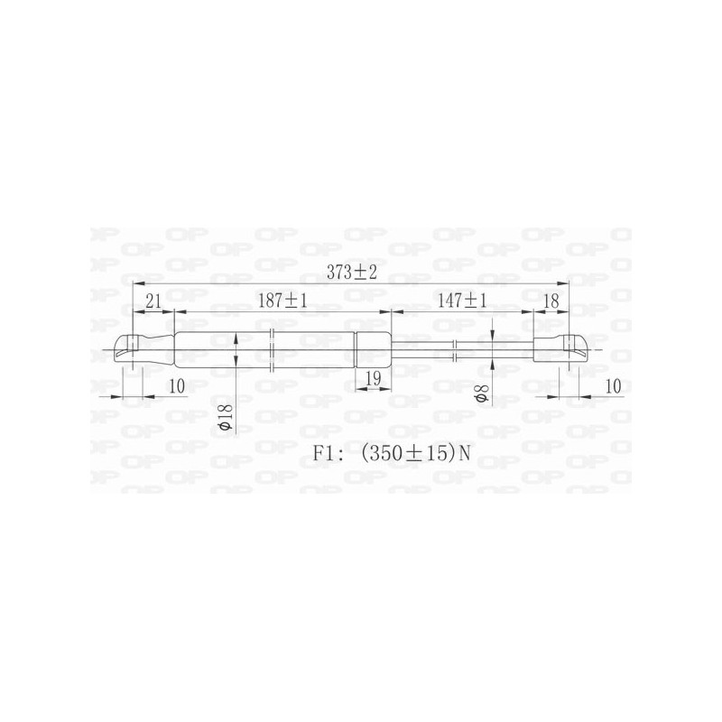 Molla A Gas destro/Sinistro Cofano (350N L.374MM) per Bmw 1 (E87), 1 (E87N) e 1 (E88) Cabrio BM1209005