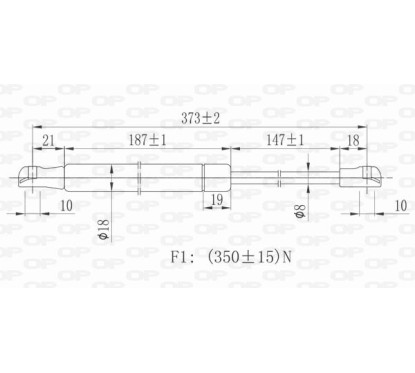 Molla A Gas destro/Sinistro Cofano (350N L.374MM) per Bmw 1 (E87), 1 (E87N) e 1 (E88) Cabrio BM1209005 - 64-BM1209005 -