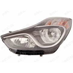 Proiettore destro (H7+H7) (C/Cromato) con motore dal 2010 per Hyundai IX20 327004838 - 30-327004838 - 30-327004838