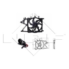 Ventola Radiatore Opel 47012 - 32-47012 - 32-47012