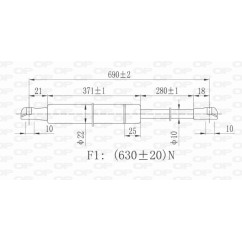Molla A Gas destro/Sinistro Portellone per Dacia Dokker, Dokker Stepway e Nissan Kubistar (X76) e altri modelli DA7309055