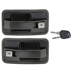 Coppia Maniglie Esterne anteriore destro+Sinistro Nera (Con Mostrina) (Con Serratura e Chiave) per Fiat Ducato AL80352 -