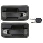 Coppia Maniglie Esterne anteriore destro+Sinistro Nera (Con Mostrina) (Con Serratura e Chiave) per Fiat Ducato AL80352