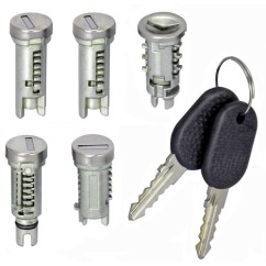 Kit Cilindretti Maniglia anteriore destro+Sinistro+Baule+Avviamento+Tappo Carburante (Con per Fiat Cinquecento (170) AL85200
