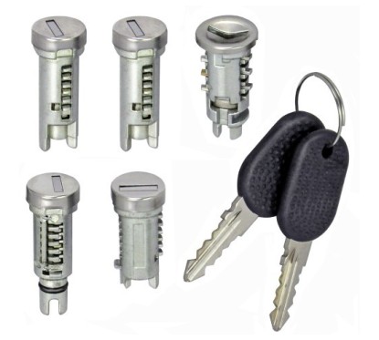 Kit Cilindretti Maniglia anteriore destro+Sinistro+Baule+Avviamento+Tappo Carburante (Con per Fiat Cinquecento (170) AL85200