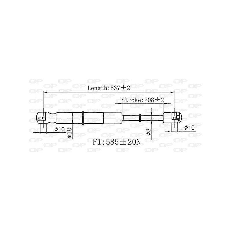 Molla A Gas destro/Sinistro Portellone posteriore (585N L.537MM) per Ford Mondeo FD1129055