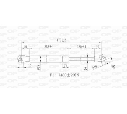 Molla A Gas Portellone posteriore destro/Sinistro per Fiat Idea e Lancia Musa GSR6001.00 - 80-GSR6001.00 - 80-GSR6001.00