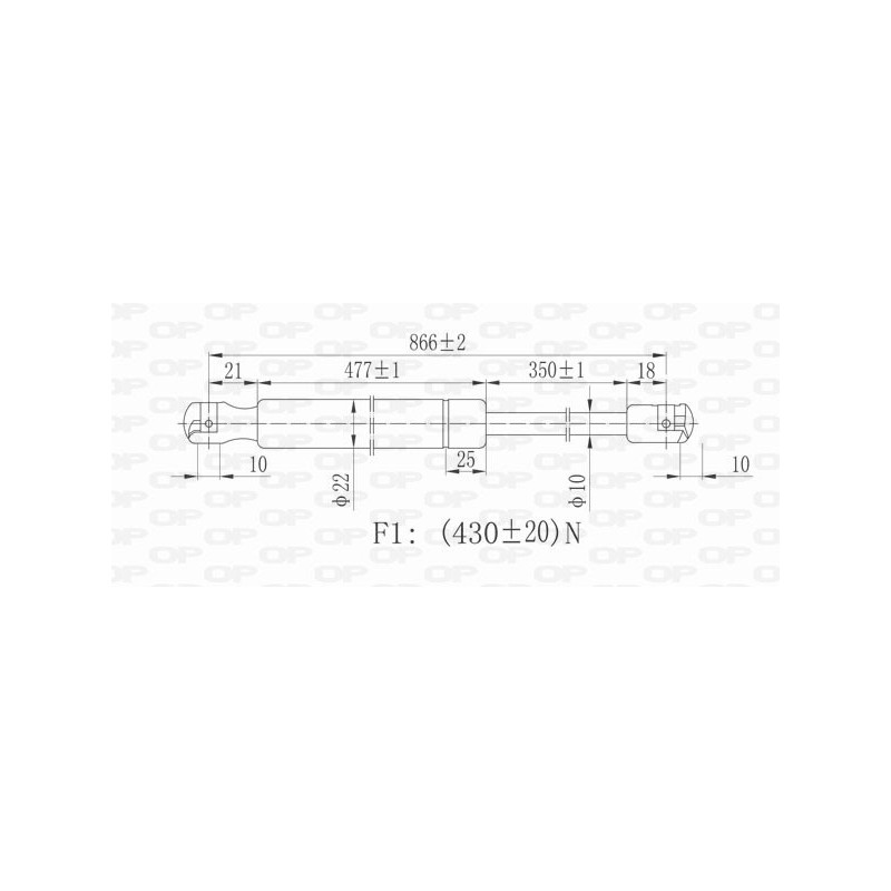 Molla A Gas Portellone posteriore destro/Sinistro per Fiat Doblo GSR6037.00
