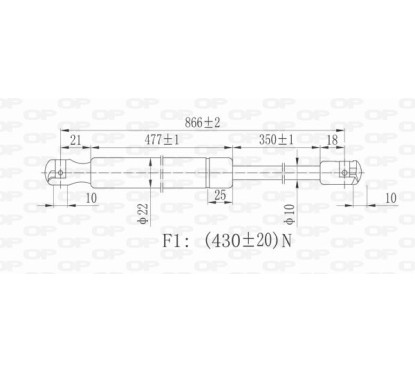 Molla A Gas Portellone posteriore destro/Sinistro per Fiat Doblo GSR6037.00 - 80-GSR6037.00 - 80-GSR6037.00