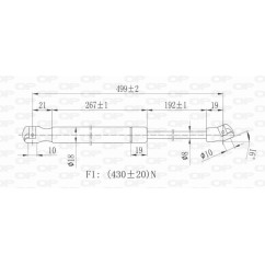 Molla A Gas Portellone posteriore destro/Sinistro per Mercedes Classe A (W169) GSR6038.00