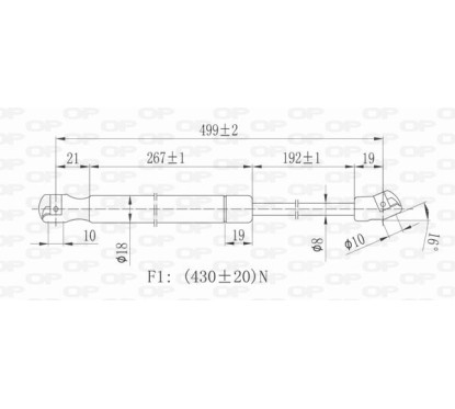 Molla A Gas Portellone posteriore destro/Sinistro per Mercedes Classe A (W169) GSR6038.00 - 80-GSR6038.00 - 80-GSR6038.00
