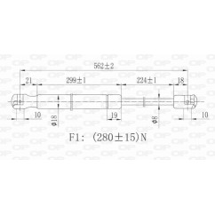 Molla A Gas Portellone posteriore destro/Sinistro per Lancia Ypsilon GSR6048.00