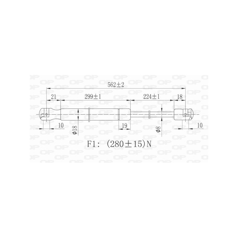 Molla A Gas Portellone posteriore destro/Sinistro per Lancia Ypsilon GSR6048.00