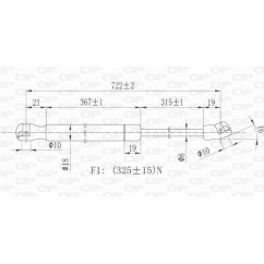Molla A Gas Cofano anteriore destro/Sinistro per Audi A4 (8E2_B6), A4 (8Ec_B7) e A4 (8K2_B8) e altri modelli GSR6064.00
