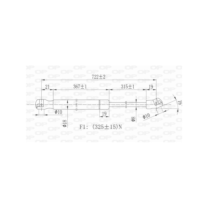 Molla A Gas Cofano anteriore destro/Sinistro per Audi A4 (8E2_B6), A4 (8Ec_B7) e A4 (8K2_B8) e altri modelli GSR6064.00