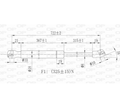 Molla A Gas Cofano anteriore destro/Sinistro per Audi A4 (8E2_B6), A4 (8Ec_B7) e A4 (8K2_B8) e altri modelli GSR6064.00 -