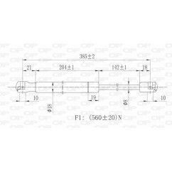 Molla A Gas Portellone posteriore destro/Sinistro per Lancia Lybra (839Ax_Bx) GSR6068.00