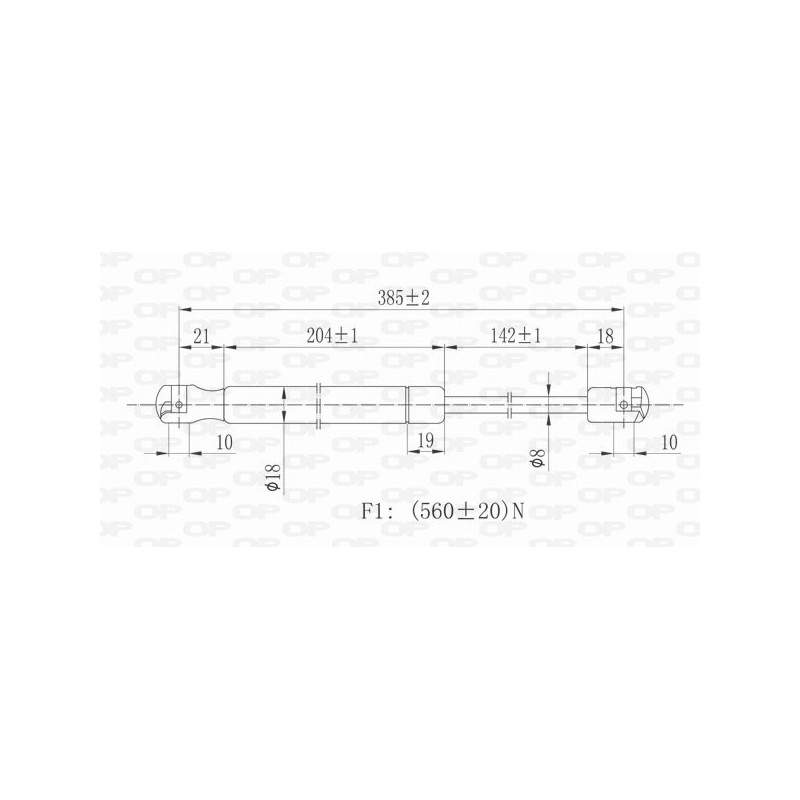 Molla A Gas Portellone posteriore destro/Sinistro per Lancia Lybra (839Ax_Bx) GSR6068.00