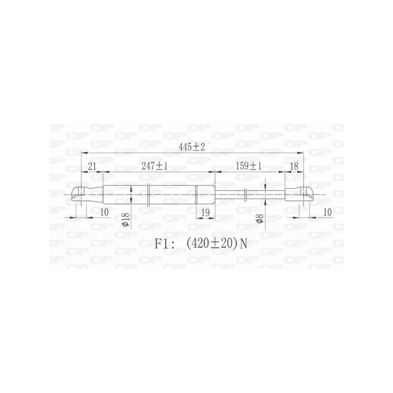 Molla A Gas Portellone posteriore destro/Sinistro per Citroen C3 GSR6071.00