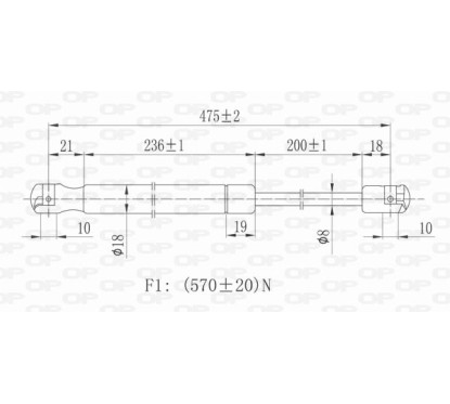 Molla A Gas Portellone posteriore destro/Sinistro per Opel Astra H GSR6077.00 - 80-GSR6077.00 - 80-GSR6077.00