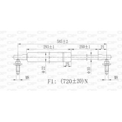 Molla A Gas Portellone posteriore destro/Sinistro per Chrysler-Dodge Pt Cruiser (Pt) GSR6088.00