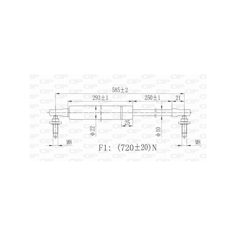 Molla A Gas Portellone posteriore destro/Sinistro per Chrysler-Dodge Pt Cruiser (Pt) GSR6088.00
